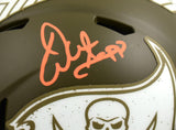 Warren Sapp Autographed Buccaneers Salute to Service Speed Mini Helmet - Beckett W Hologram *Orange Image 2