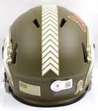 Warren Sapp Autographed Buccaneers Salute to Service Speed Mini Helmet - Beckett W Hologram *Orange Image 3