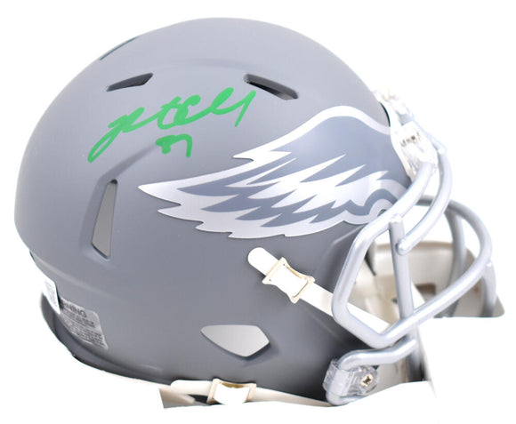 Brent Celek Autographed Philadelphia Eagles Slate Speed Mini Helmet-Beckett W Hologram *Green Image 1