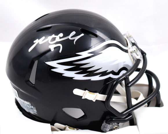 Brent Celek Autographed Philadelphia Eagles Speed Alternate 2022 Mini Helmet-Beckett W Hologram *Silver Image 1