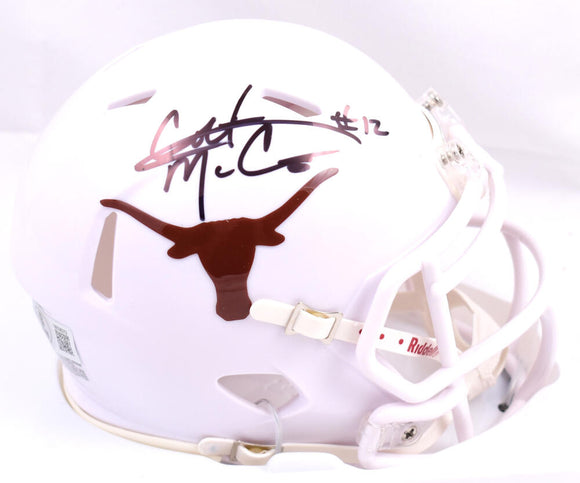 Colt McCoy Autographed Texas Longhorns Speed Mini Helmet-Beckett W Hologram *Black Image 1