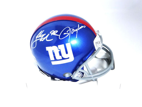 Strahan/Taylor Autographed Giants Mini Helmet WS62660 - Beckett W Hologram *White Image 1