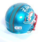 Raheem Mostert Autographed Miami Dolphins Flash Speed Mini Helmet-Beckett W Hologram *White Image 2