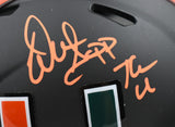 Warren Sapp Autographed Miami Hurricanes Speed Mini Helmet w/ The U - Beckett W Hologram *Orange Image 2