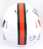 Warren Sapp Autographed Miami Hurricanes Speed Mini Helmet w/The U - Beckett W Hologram *Black Image 3