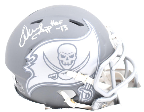 Warren Sapp Autographed Tampa Bay Buccaneers Slate Speed Mini Helmet w/HOF-Beckett W Hologram *White Image 1