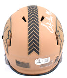 Warren Sapp Autographed Tampa Bay Buccaneers Salute to Service 2023 Speed Mini Helmet w/HOF-Beckett W Hologram *White Image 3
