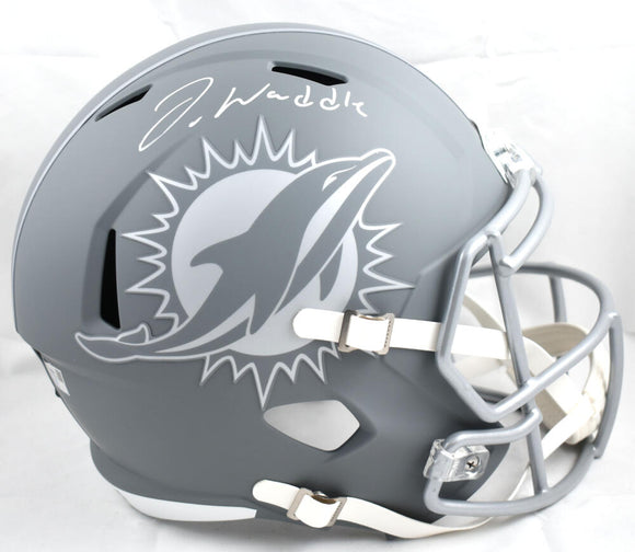Jaylen Waddle Autographed Miami Dolphins F/S Slate Speed Helmet- Fanatics *White Image 1