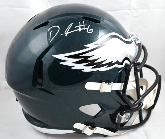 DeVonta Smith Autographed Philadelphia Eagles F/S Speed Helmet - Fanatics *White Image 1