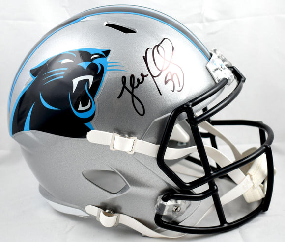 Luke Kuechly Autographed Carolina Panthers F/S Speed Helmet- Beckett W Hologram *Black Image 1