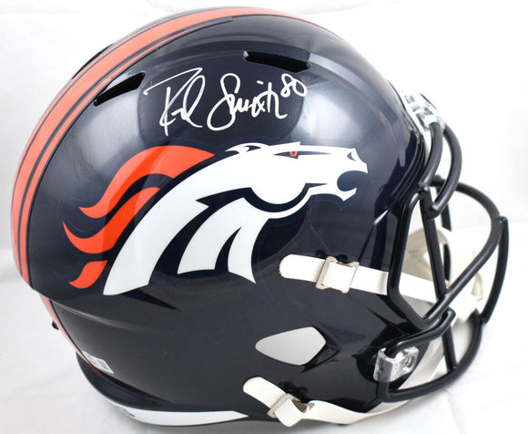 Rod Smith Autographed Denver Broncos F/S Speed Helmet - Beckett W Hologram *White Image 1