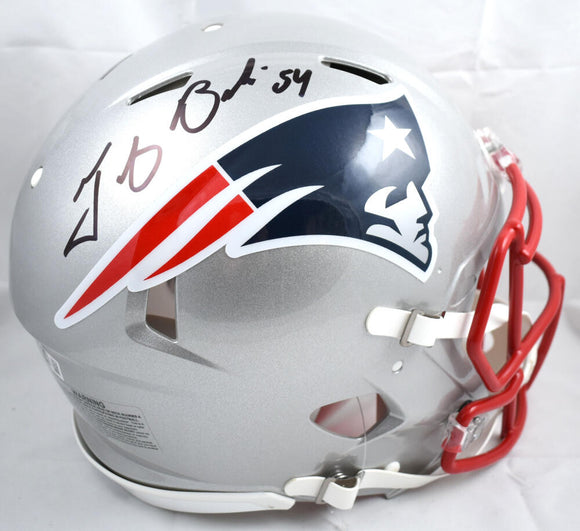Tedy Bruschi Autographed New England Patriots F/S Speed Authentic Helmet - Beckett W Hologram *Black Image 1