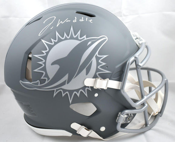 Jaylen Waddle Autographed Miami Dolphins F/S Slate Speed Authentic Helmet - Fanatics Image 1