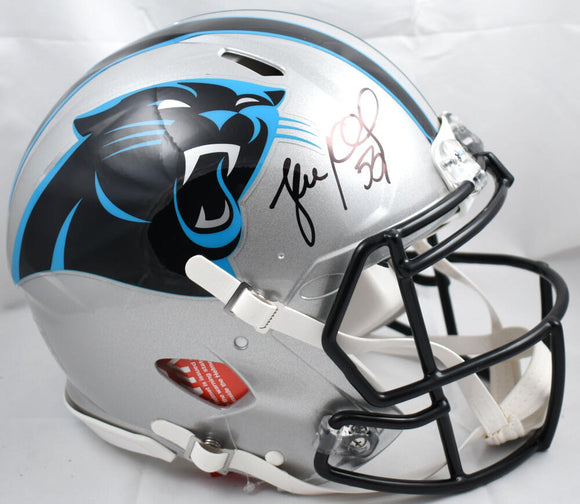 Luke Kuechly Autographed Carolina Panthers F/S Speed Authentic Helmet - Beckett W Hologram *Black Image 1