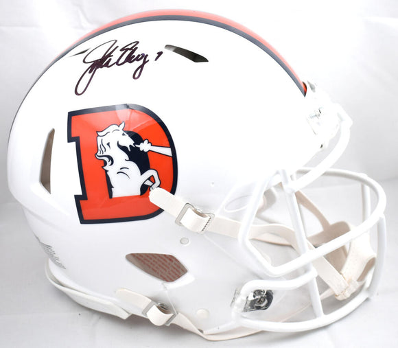 John Elway Autographed Denver Broncos F/S Alt 2023 Speed Authentic Helmet-Beckett W Hologram *Black Image 1