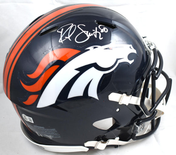 Rod Smith Autographed Denver Broncos F/S Speed Authentic Helmet - Beckett W Hologram *White Image 1