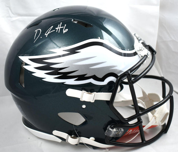 DeVonta Smith Autographed Philadelphia Eagles F/S Speed Authentic Helmet - Fanatics *White Image 1
