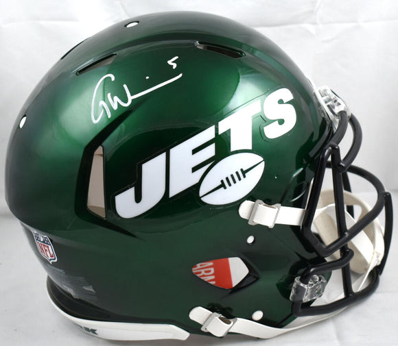 Garrett Wilson Autographed New York Jets F/S Speed Authentic Helmet- Fanatics *White Image 1
