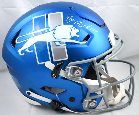 Barry Sanders Autographed Detroit Lions F/S Alternate Speed Flex Helmet-Beckett W Hologram *White Image 1