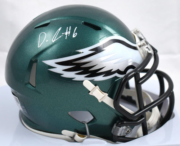 Devonta Smith Autographed Philadelphia Eagles Speed Mini Helmet - Fanatics *White Image 1