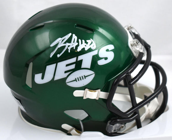 Breece Hall Autographed New York Jets Speed Mini Helmet - Fanatics *White Image 1