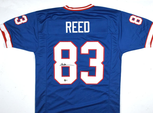 Andre Reed Autographed Blue Pro Style Jersey - Beckett W Hologram *Black Image 1