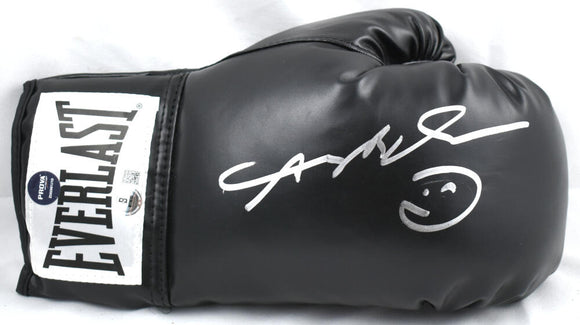 Sugar Ray Leonard Autographed Black Everlast Boxing Glove *Right - Beckett W Hologram *Silver Image 1