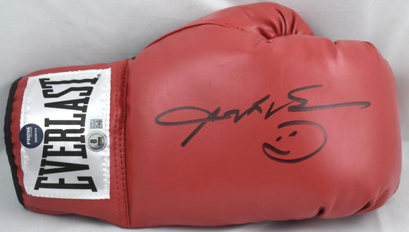 Sugar Ray Leonard Autographed Red Everlast Boxing Glove *Right - Beckett W Hologram *Black Image 1