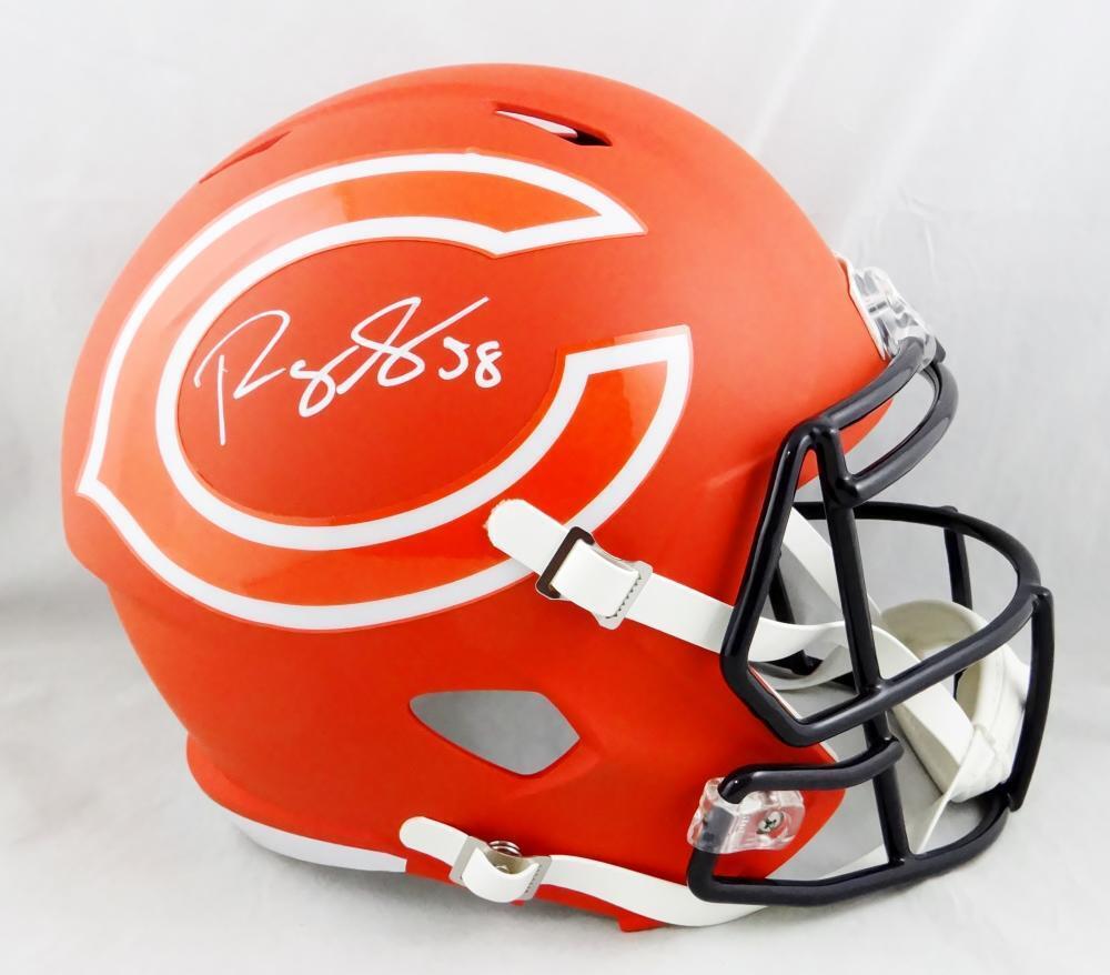 Roquan Smith Autographed Chicago Bears F/S AMP Speed Helmet- Beckett A – The Jersey Source