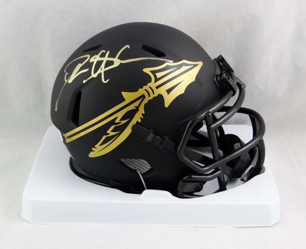 florida state football helmet Deion Sanders Signed Florida State Eclipse Speed Mini Helmet
