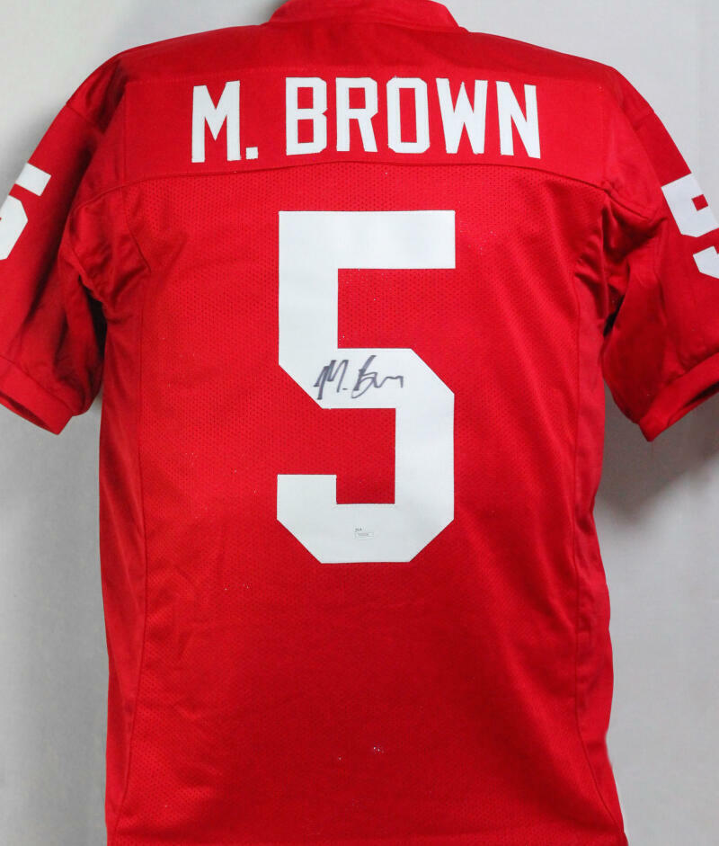 Marquise Hollywood Brown Autographed Maroon College Style Jersey