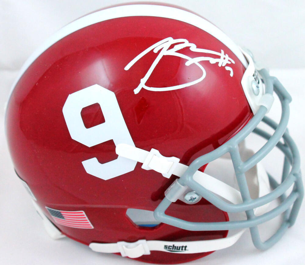alabama schutt football helmets Bryce Young Autographed Alabama Crimson Tide Schutt Mini Helmet-Becket – The Jersey Source