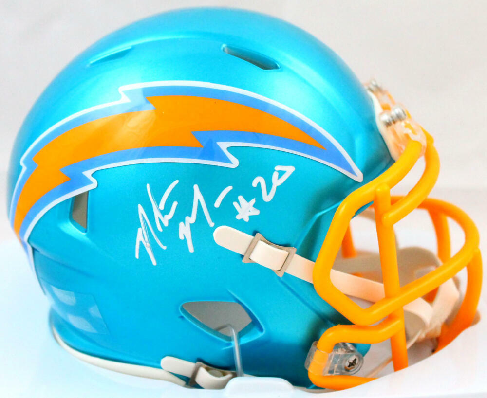 San diego chargers helmet signed outlet by Natrone Means