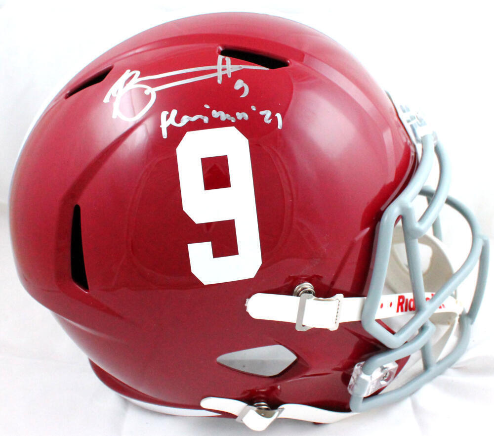 Bryce Young Autographed Alabama Crimson Tide F/S Speed Helmet w/Heisma – The Jersey Source