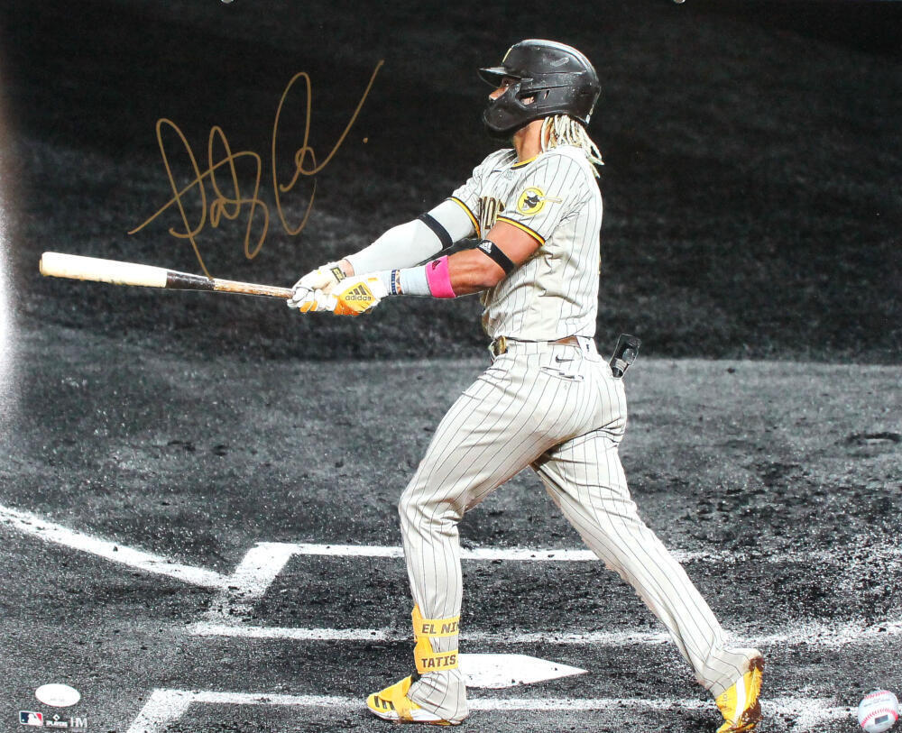 Fernando Tatis Jr Signed SD Padres 16X20 HM Spotlight Batting
