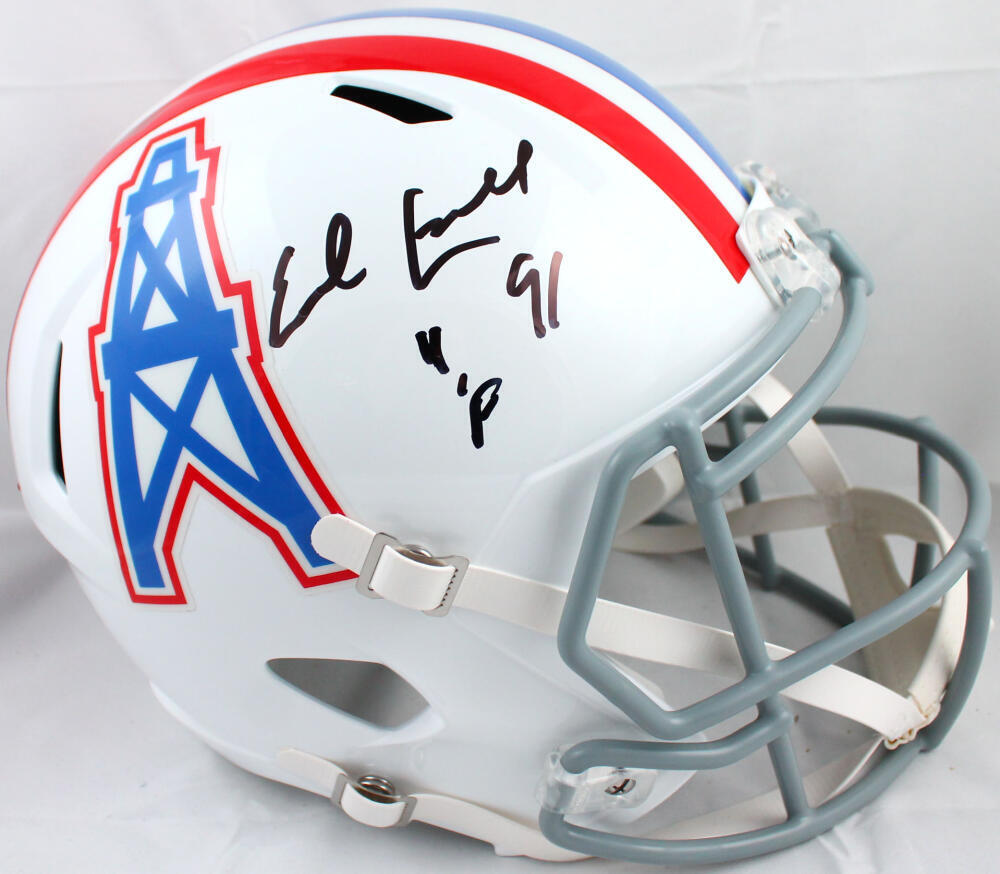 Earl Campbell Houston Oilers Autographed top signed Jersey and mini helmet