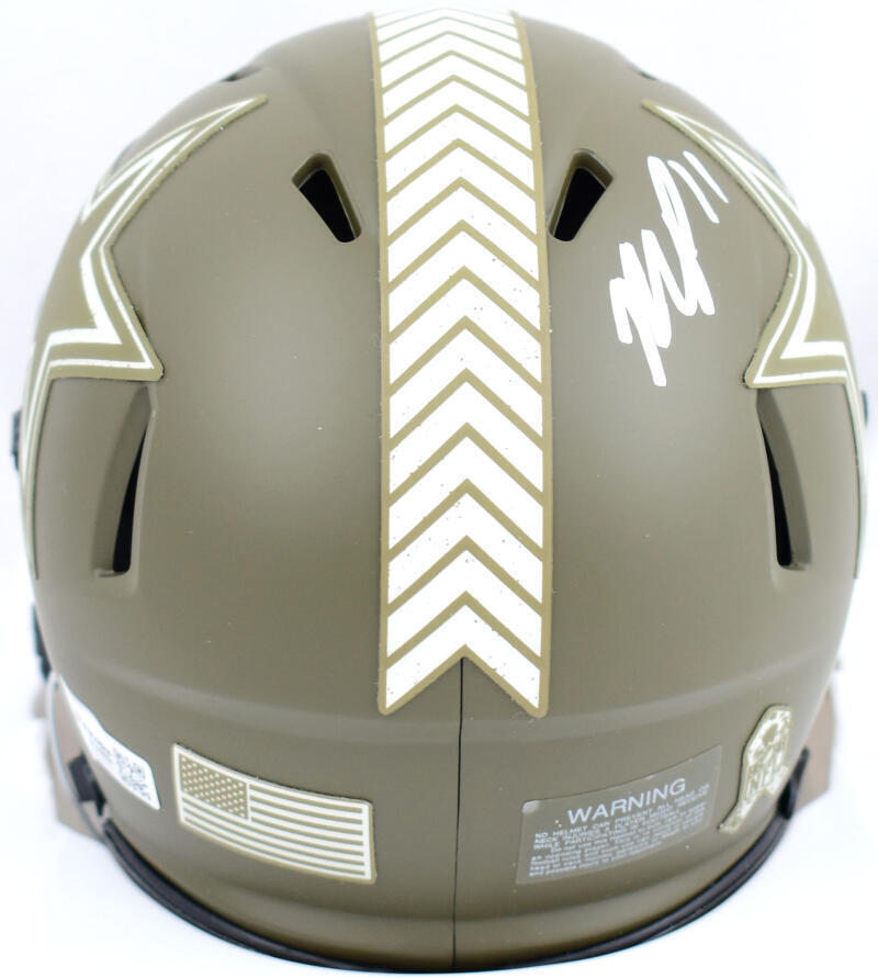 Micah Parsons Autographed Cowboys Salute to Service Speed Mini Helmet ...
