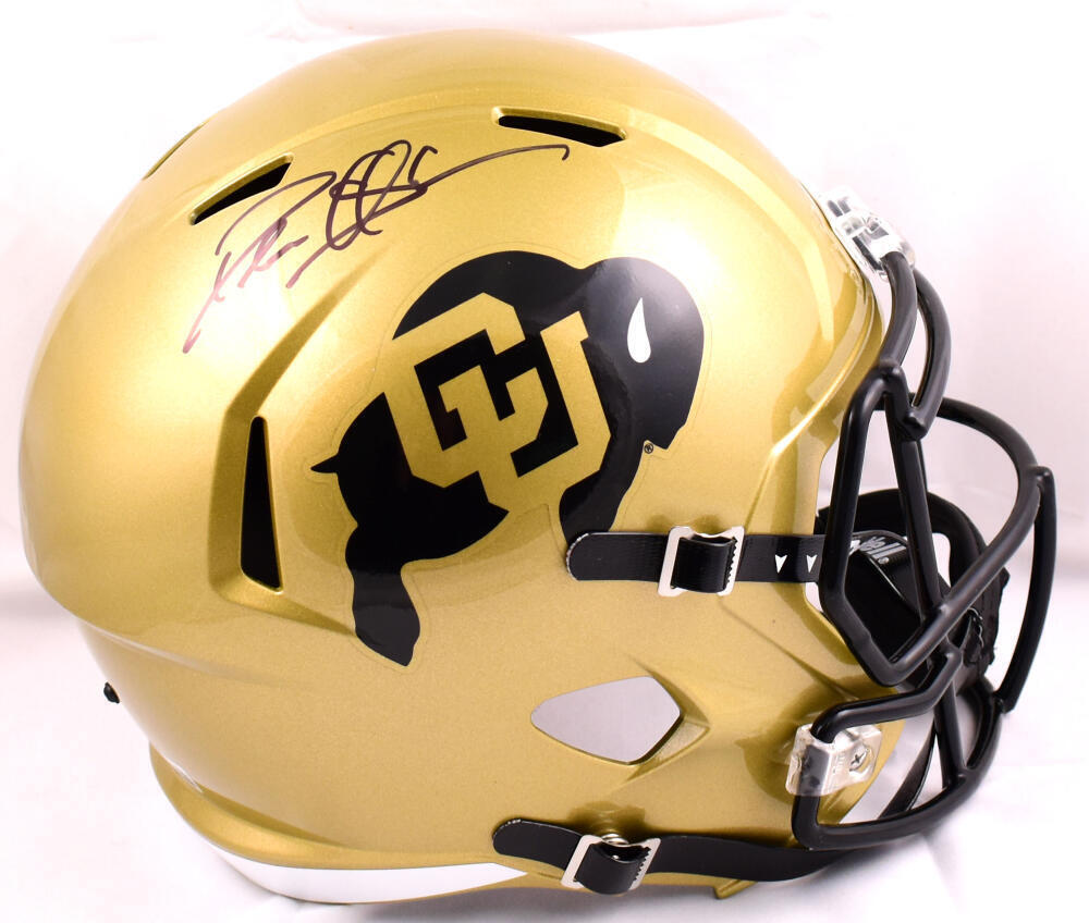 cu football helmet Deion Sanders Autographed Colorado Buffaloes F/S Speed Helmet-Beckett – The Jersey Source