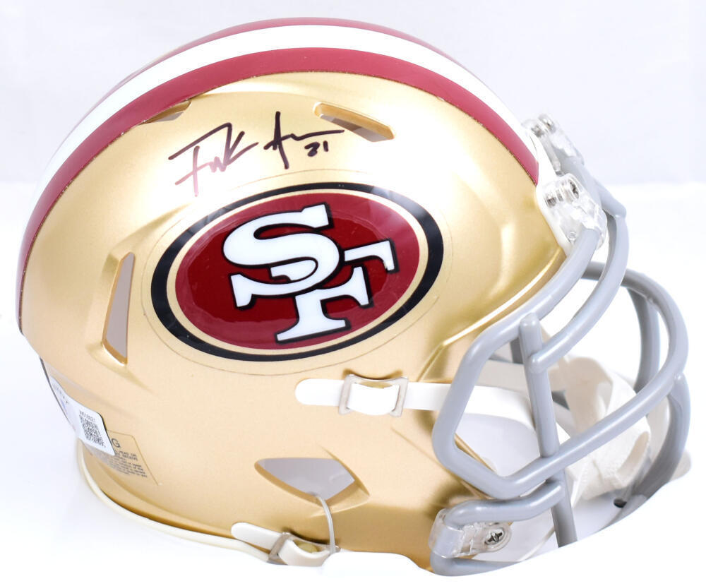 Frank Gore Autographed San Francisco 49ers Speed Mini Helmet-Beckett W – The Jersey Source