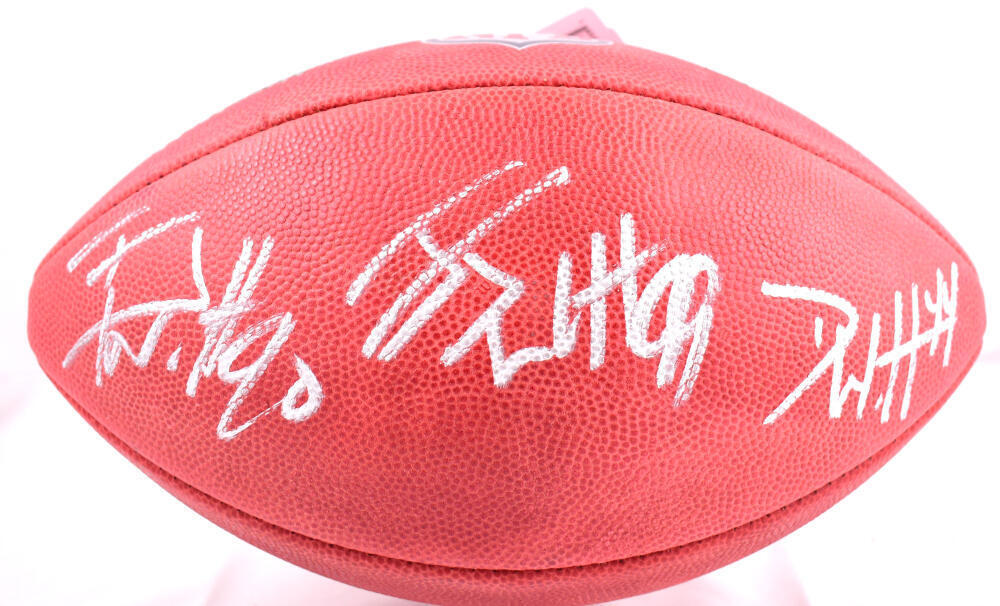 Derek TJ JJ Watt Autographed NFL Duke Authentic Football- Beckett