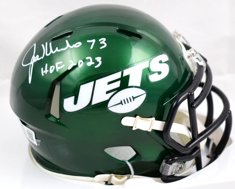 Joe Klecko Autographed New York Jets Speed Mini Helmet w/HOF-Beckett W – The Jersey Source Joe Klecko Autographed New York Jets Speed Mini Helmet w/HOF-Beckett W – The Jersey Source