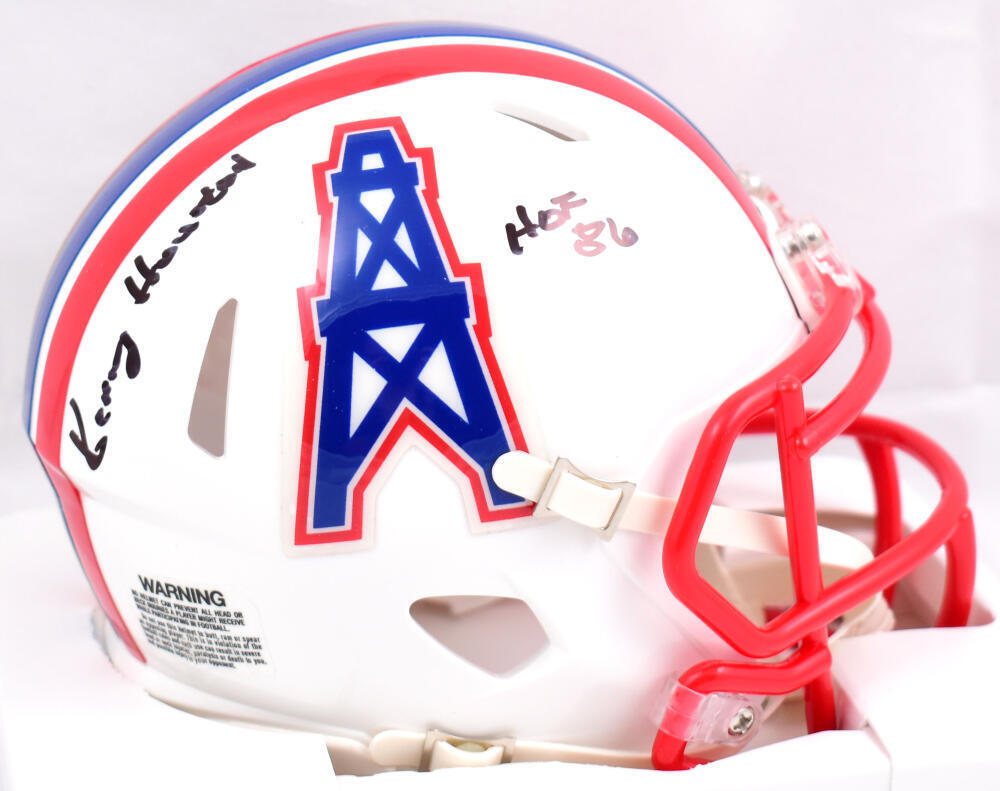 Kenny Houston Autographed Houston Oilers 81-96 Speed Mini Helmet w/HOF – The Jersey Source