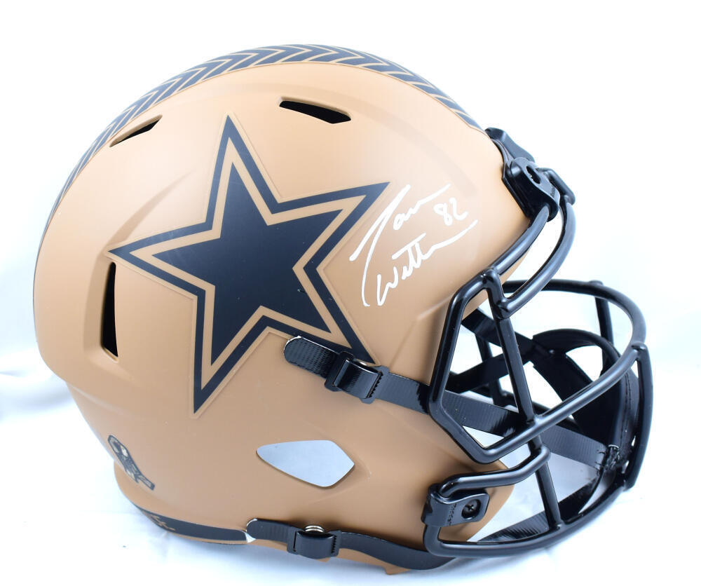 Jason Witten Signed Cowboys F S Salute to Service 2023 Speed Helmet Beckett W