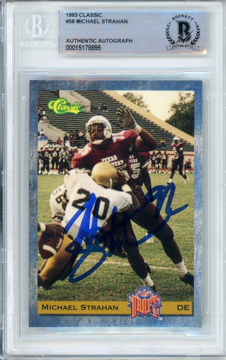 1993 Classic #58 Michael Strahan RC New York Giants BGS Autograph