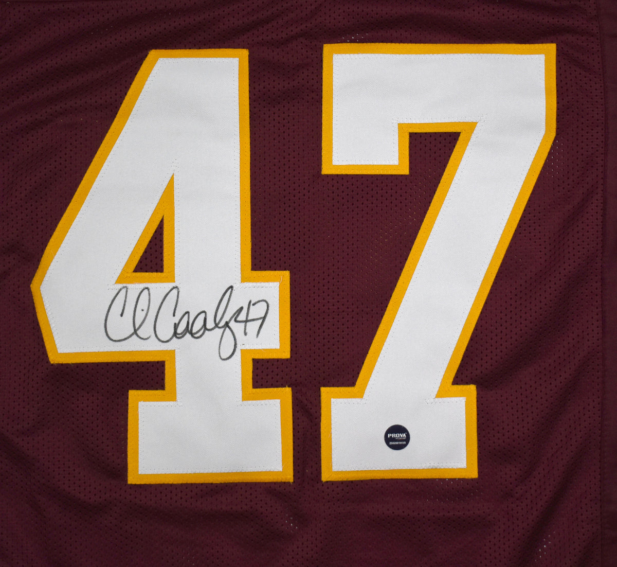 Chris Cooley Autographed Maroon Pro Style Jersey Prova Black