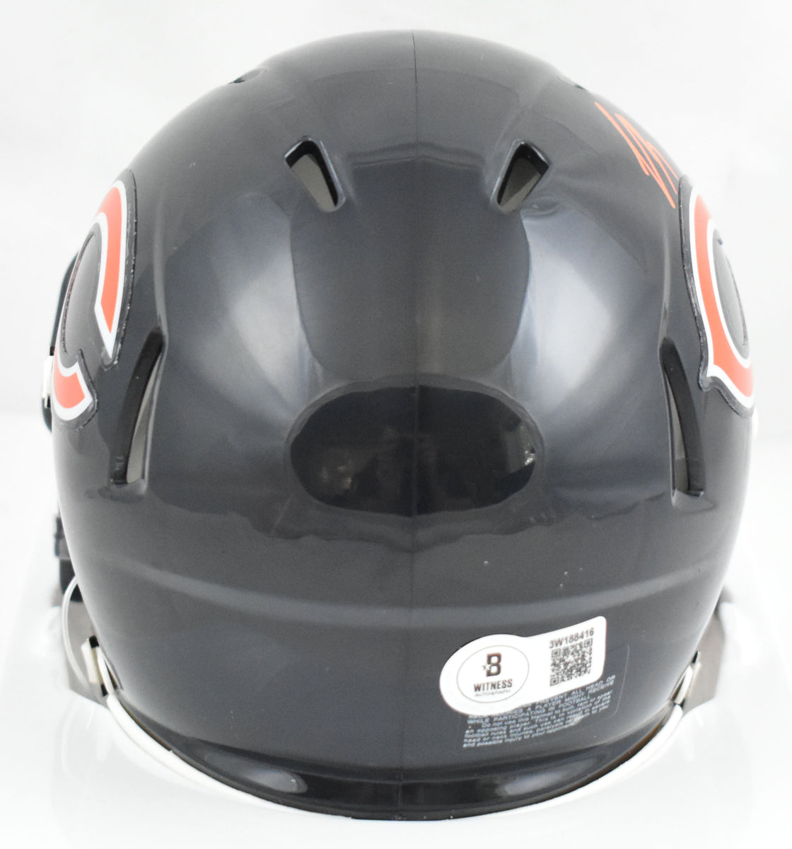 chicago bears motorcycle helmets Luther Burden Autographed Chicago Bears Speed Mini Helmet