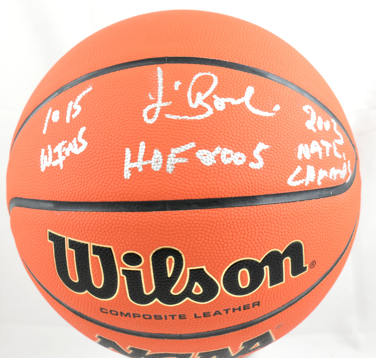 Jim Boeheim Autographed NCAA Wilson Basketball 3 Stats - Beckett W