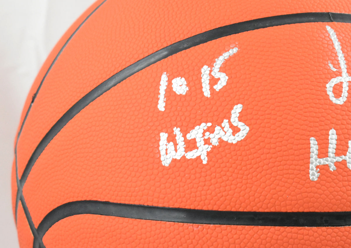 Jim Boeheim Autographed NCAA Wilson Basketball 3 Stats - Beckett W