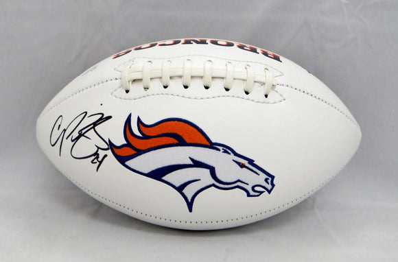 Champ Bailey Autographed Denver Broncos Logo Football- JSA Witnessed Auth