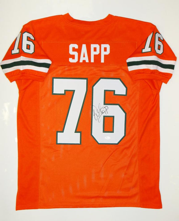 Warren Sapp Autographed Orange College Style Jersey- JSA W Authenticated